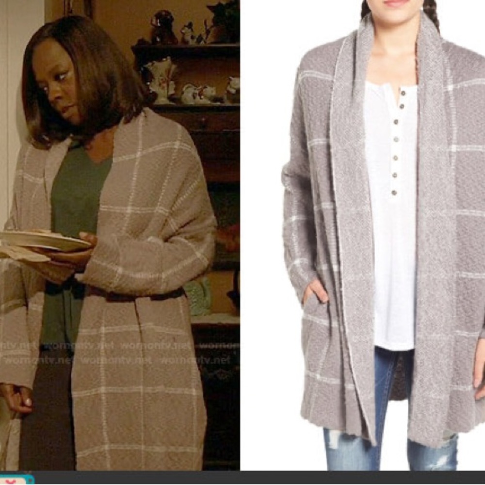 BP. Window Pane Gray Oversized Cardigan M|L